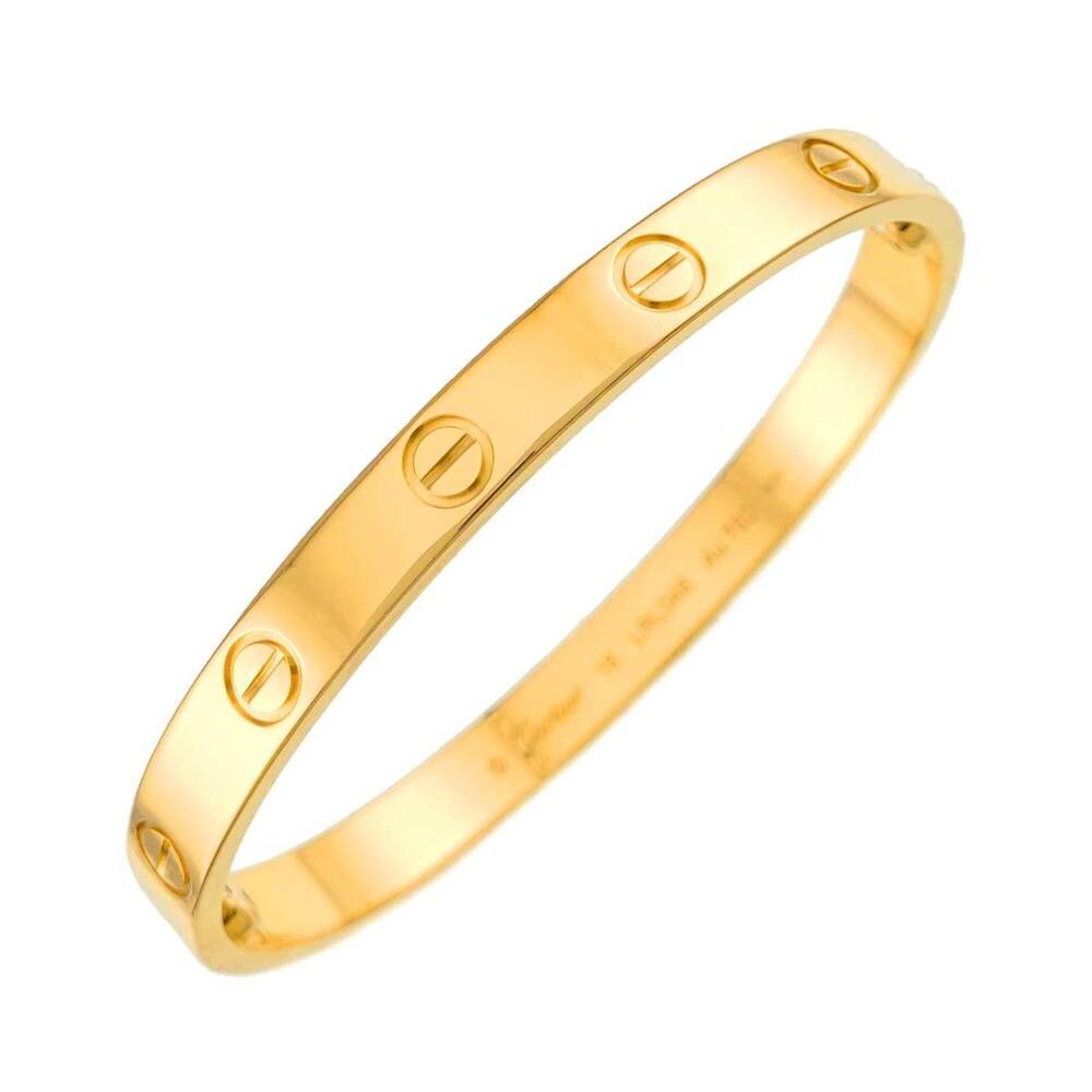 Cartier Love Bracelet #16 18K YG Yellow Gold 750 Bangle